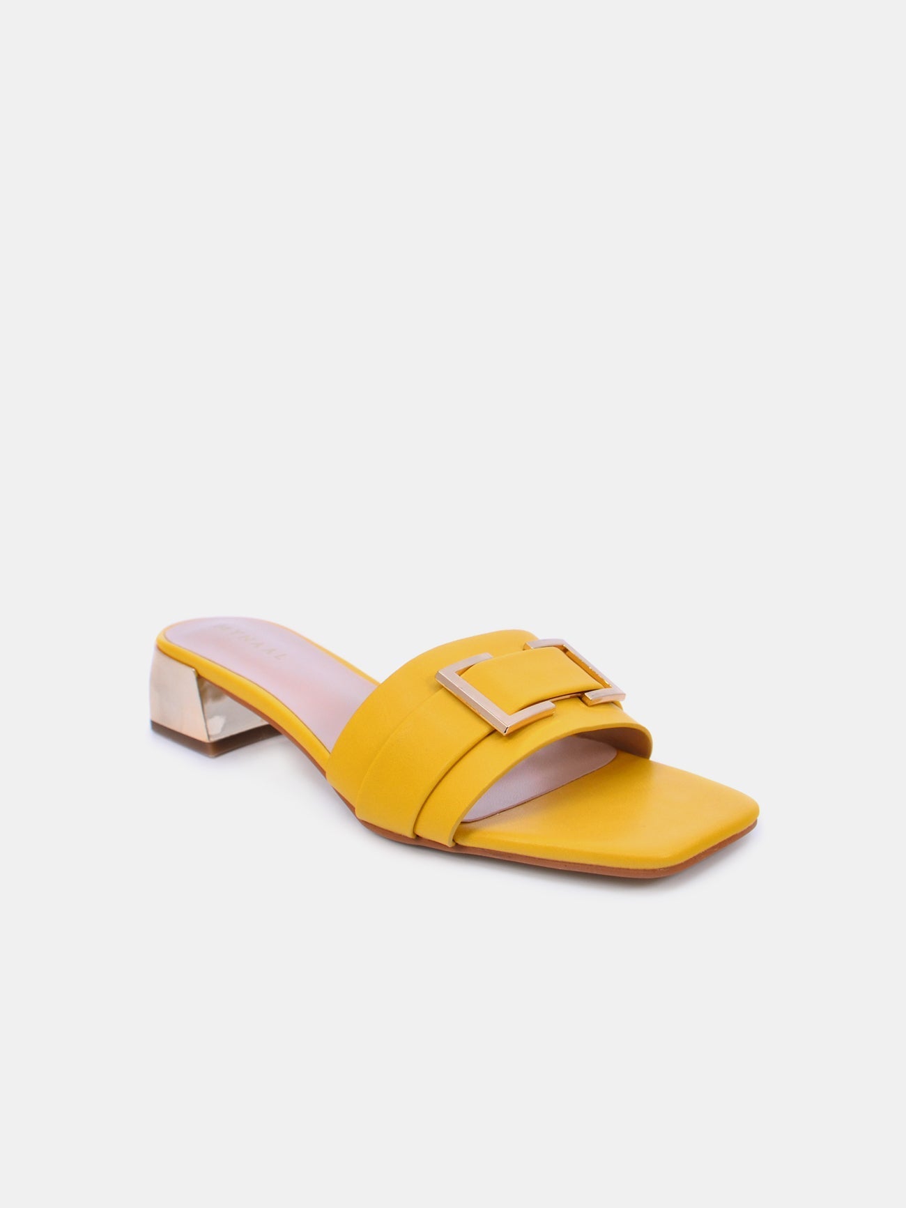 Mynaal Women's block heel sandal-18F4088-8-Yellow