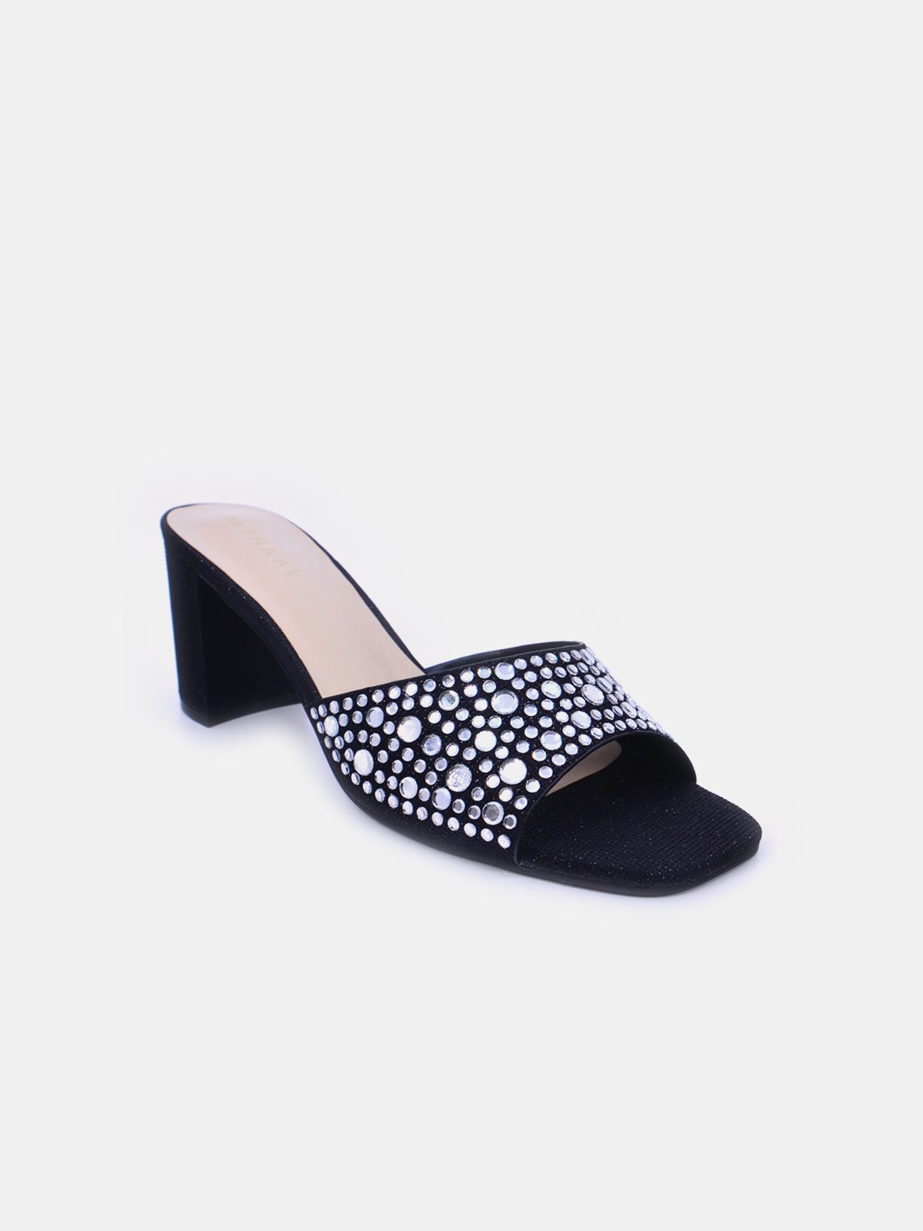 Mynaal Women's block heel sandal-18F8845-10-Black