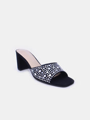 Mynaal Women's block heel sandal-18F8845-10-Black