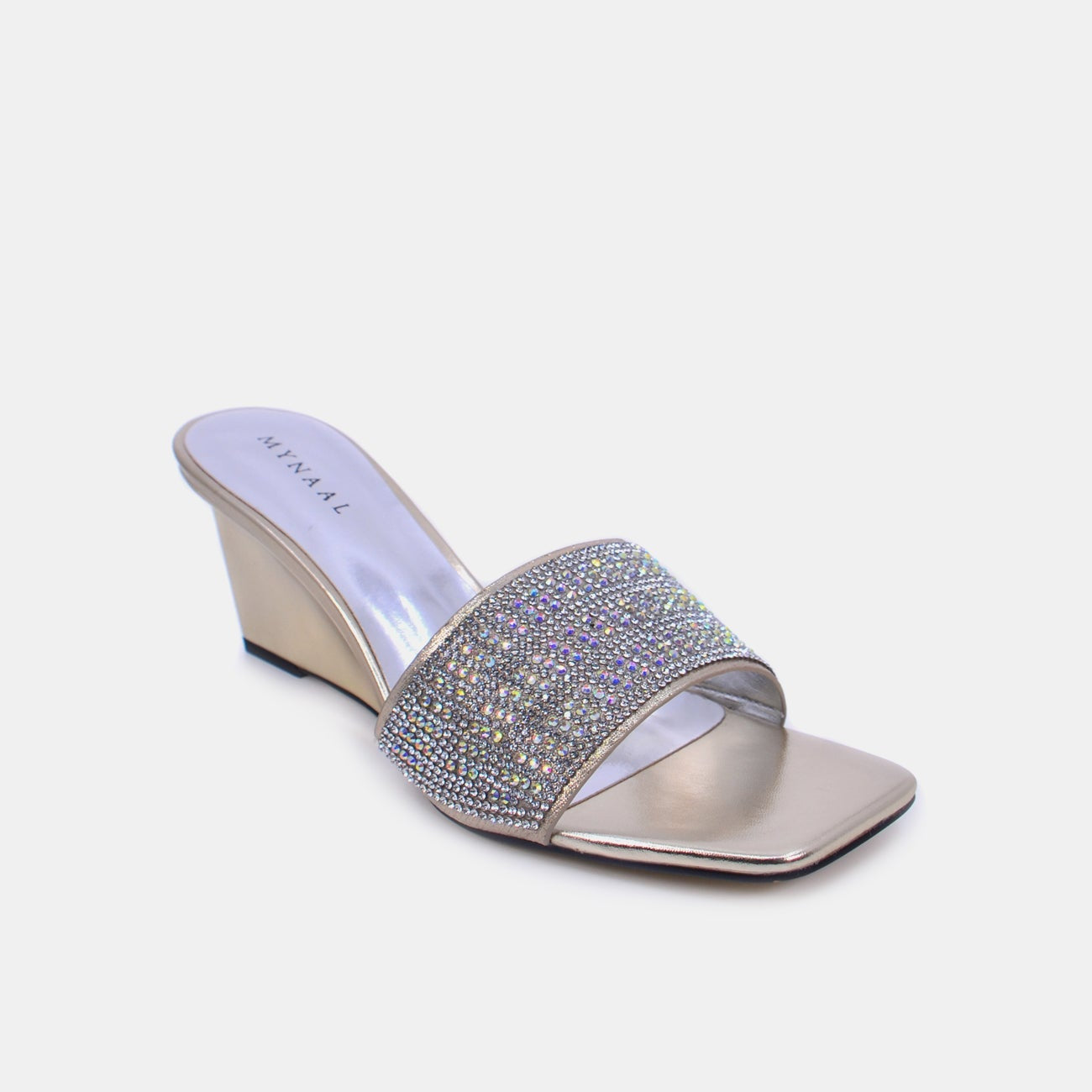 Mynaal Women's wedge heel sandal-18F2248-21-Gold