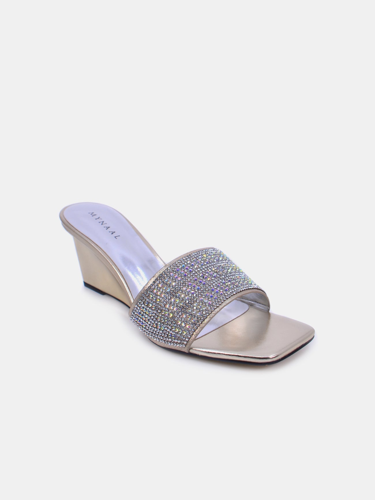 Mynaal Women's wedge heel sandal-18F2248-21-Gold