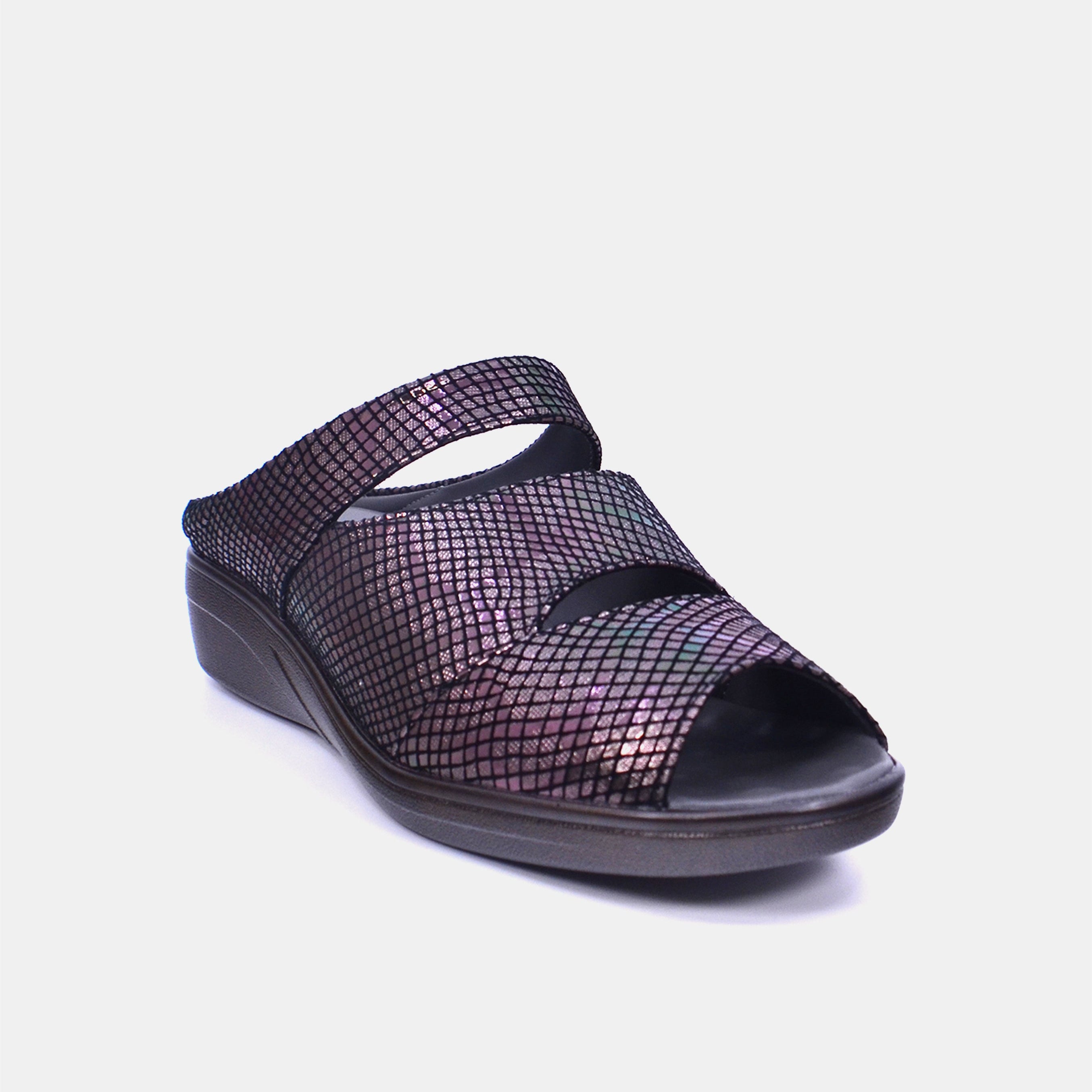 Mynaal Women's flat sandal- 2418-20 -Gray