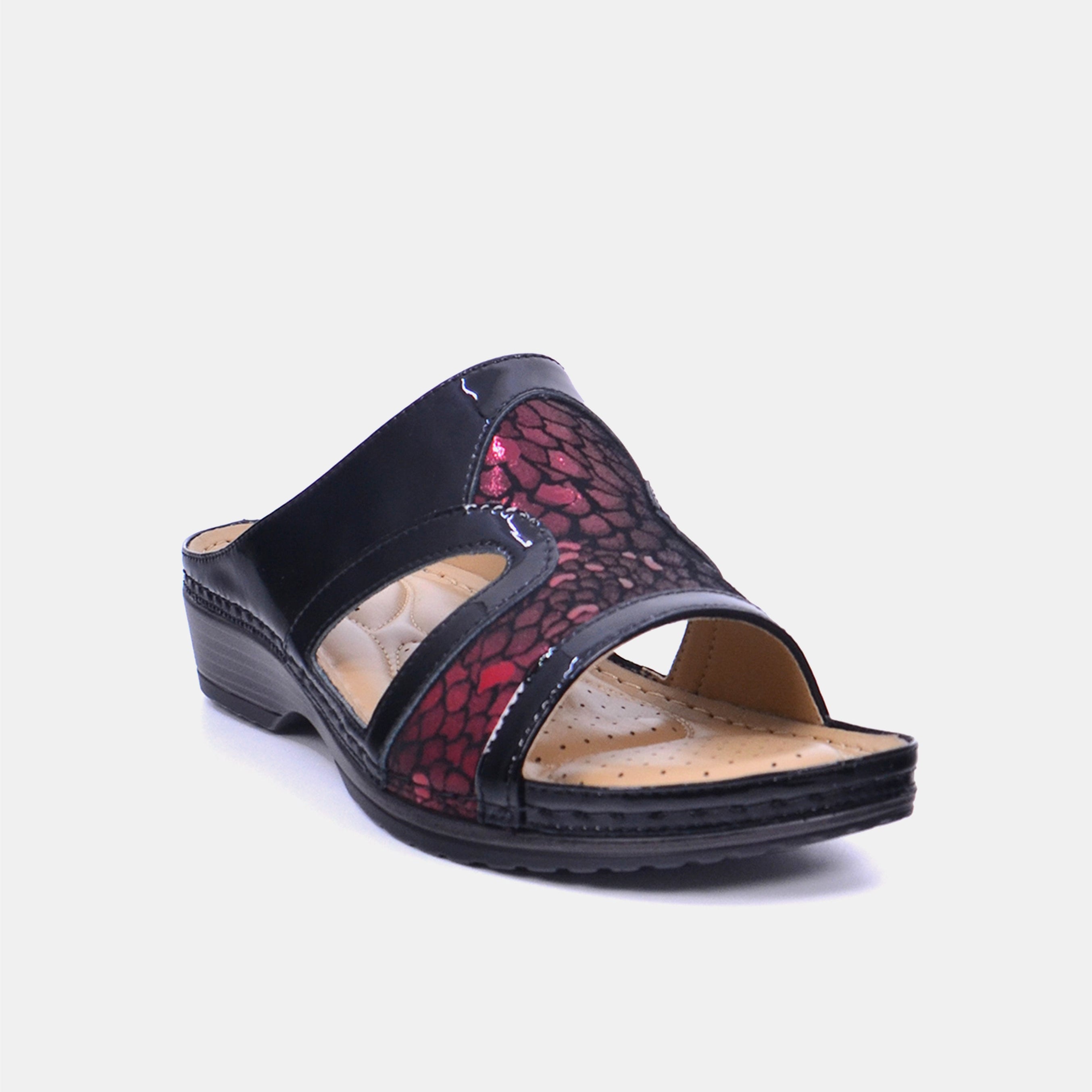 Mynaal Women's flat sandal- 88998-41 -Maroon