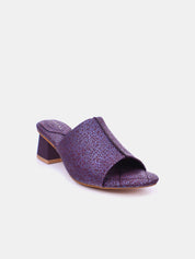 Mynaal Women's block heel sandal-23BJH181-Maroon