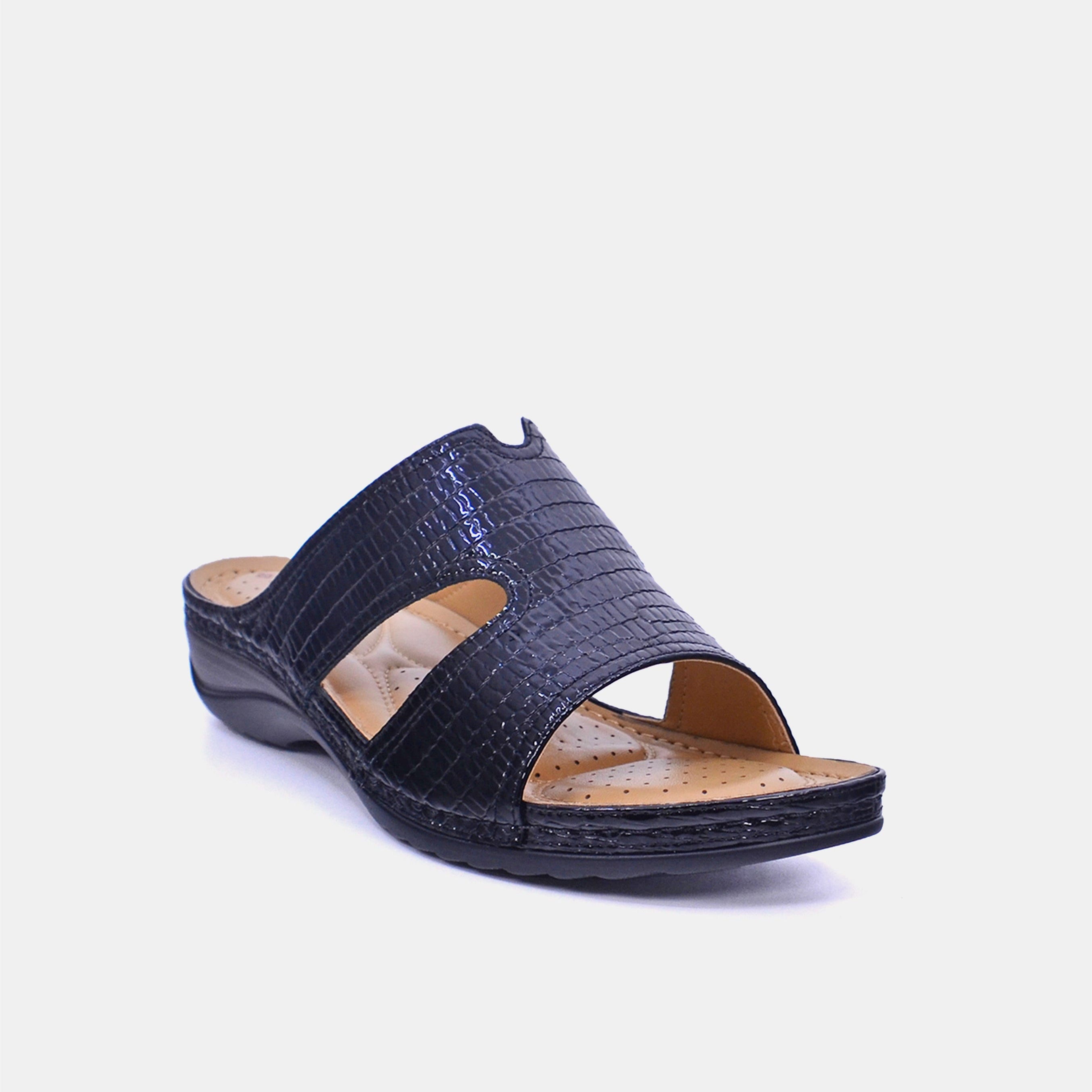 Mynaal Women's flat sandal- 88909-63 -Black