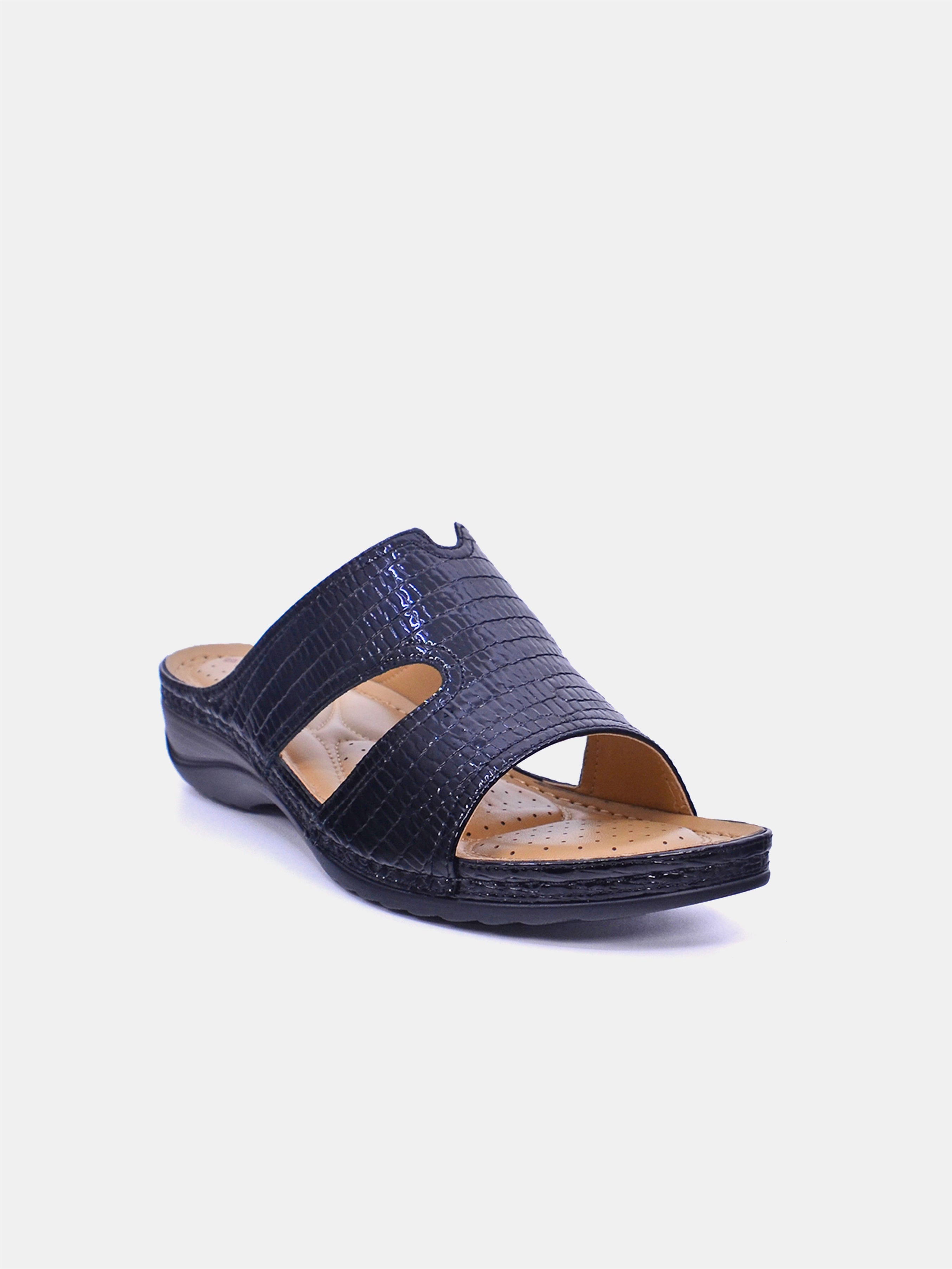 Mynaal Women's flat sandal- 88909-63 -Black