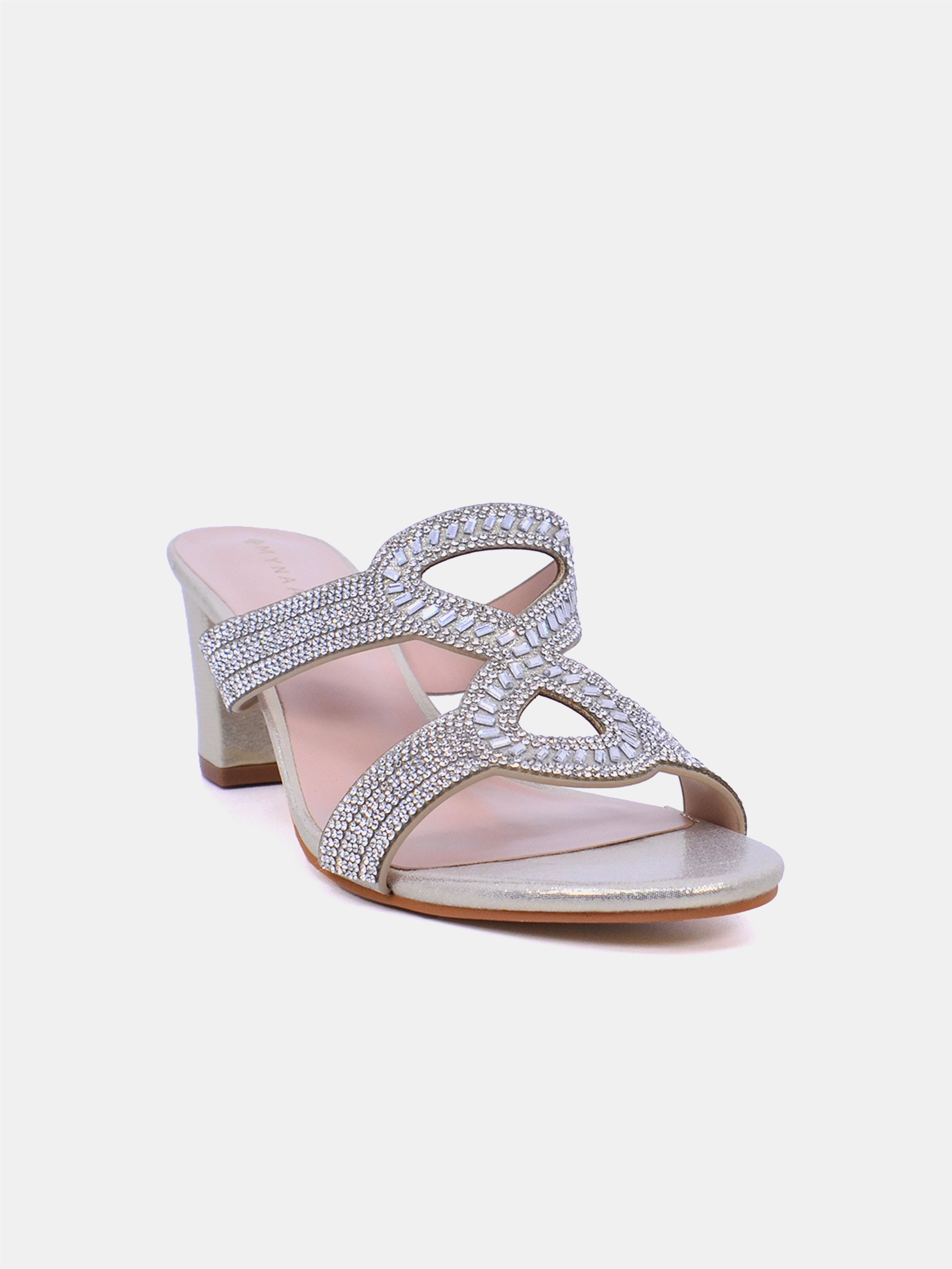 Mynaal Women's block heel sandal-2G5957-522-Gold