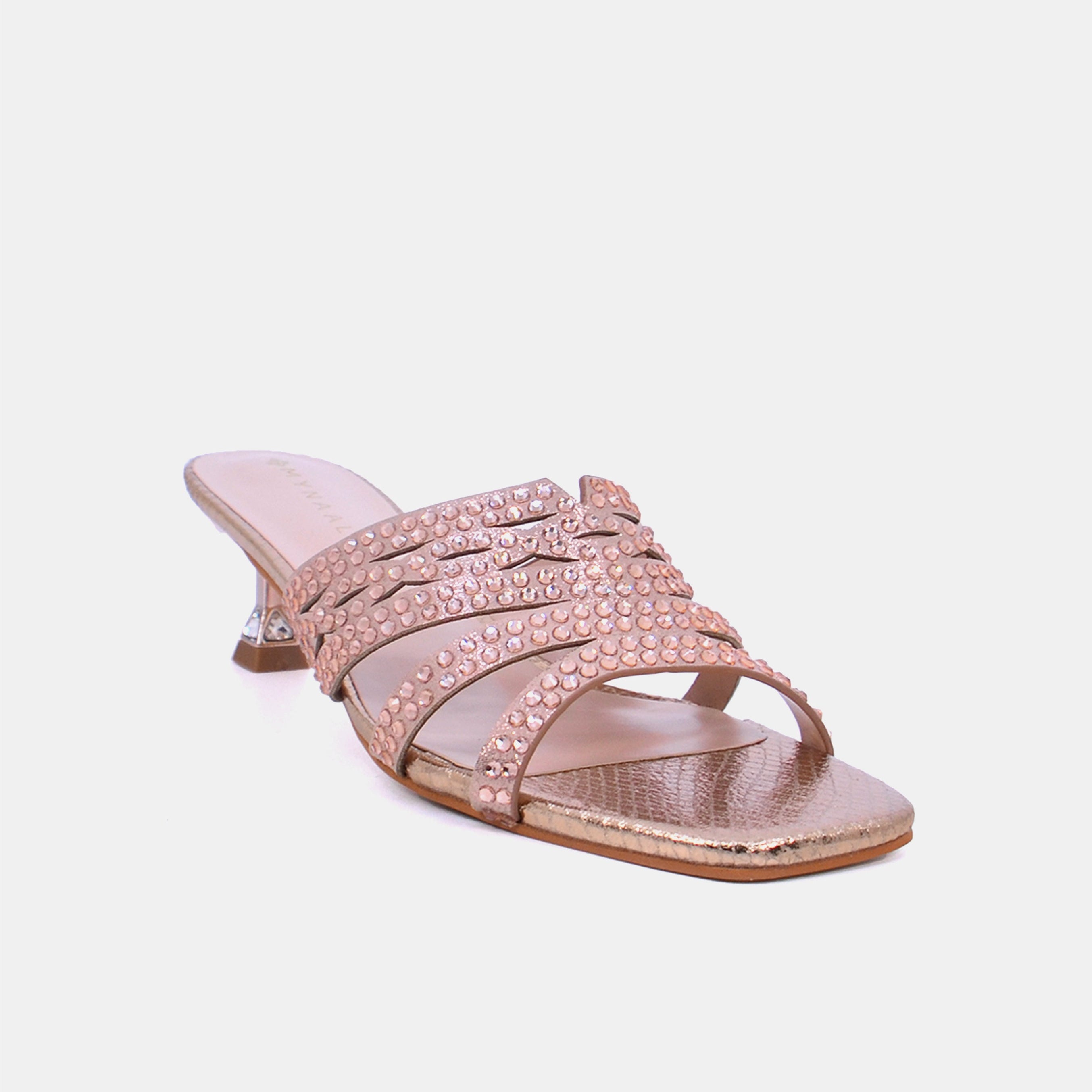 Mynaal Women's spool heel sandal-2G9183-532-Rose-Gold