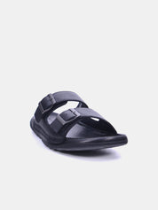 Mynaal Men's flat sandal -  23218-2  - Black