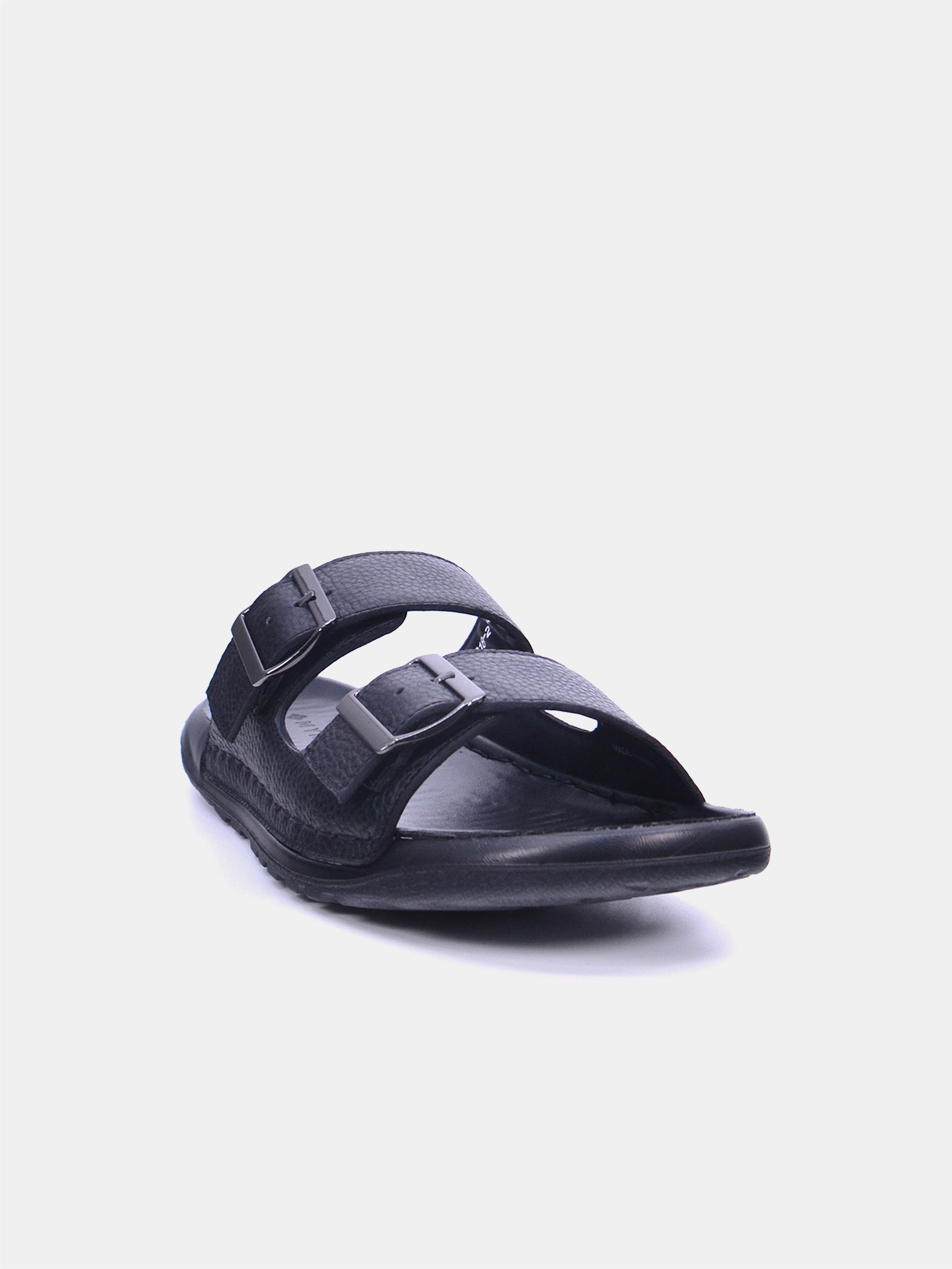 Mynaal Men's flat sandal -  23218-2  - Black
