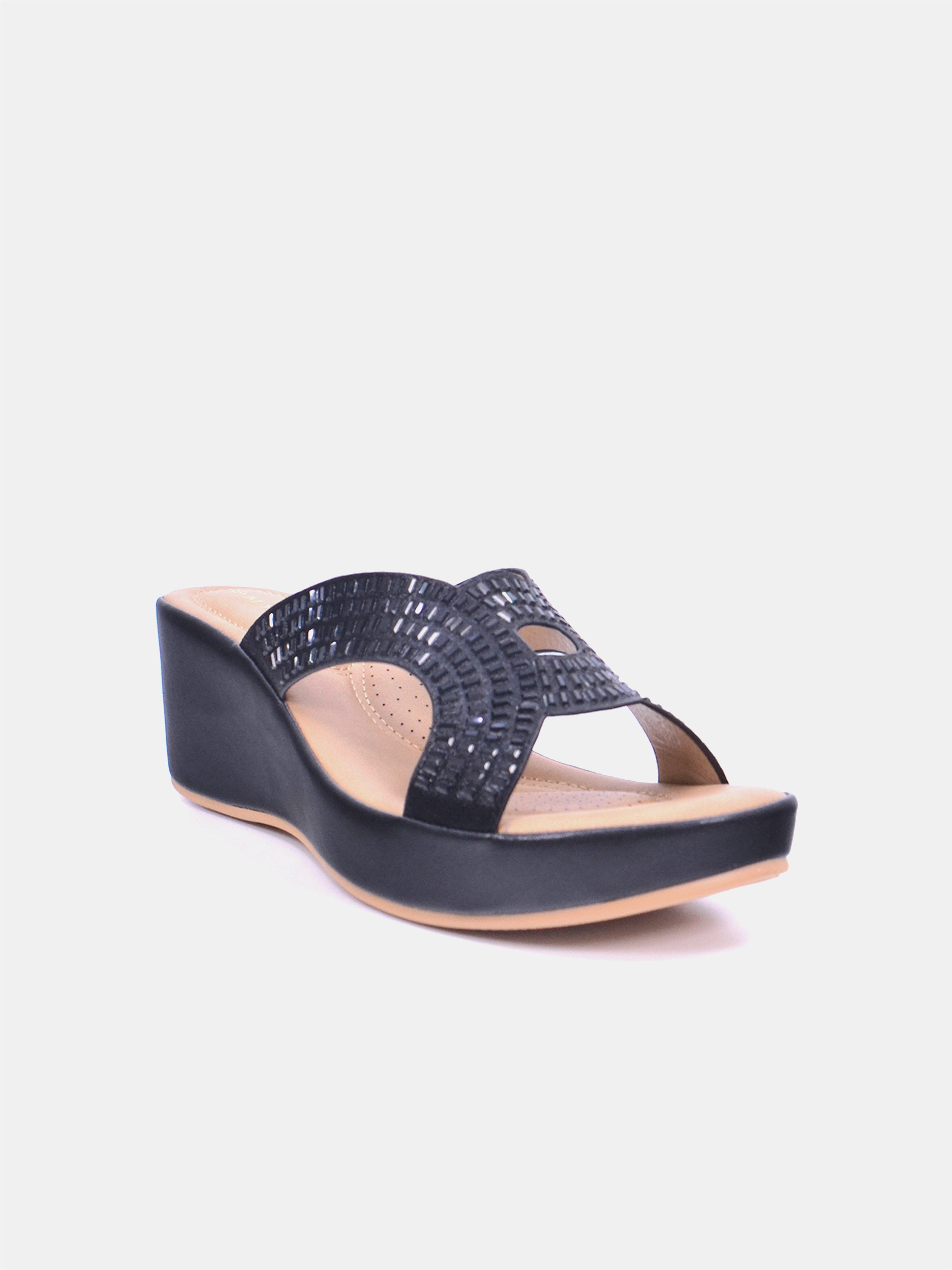 Mynaal Women's platform sandal-23ABT172-Black