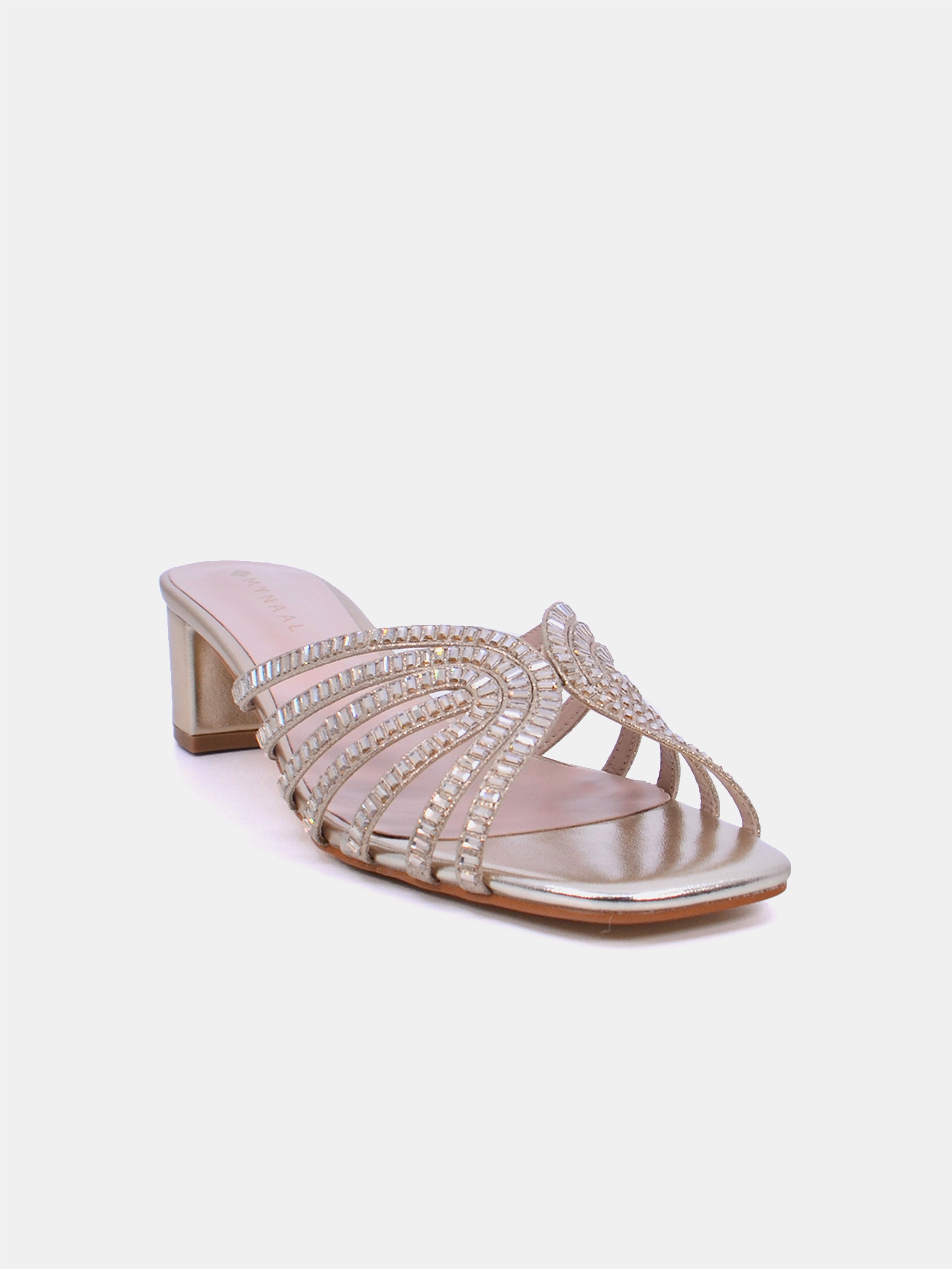 Mynaal Women's block heel sandal-18f8827-16-Gold