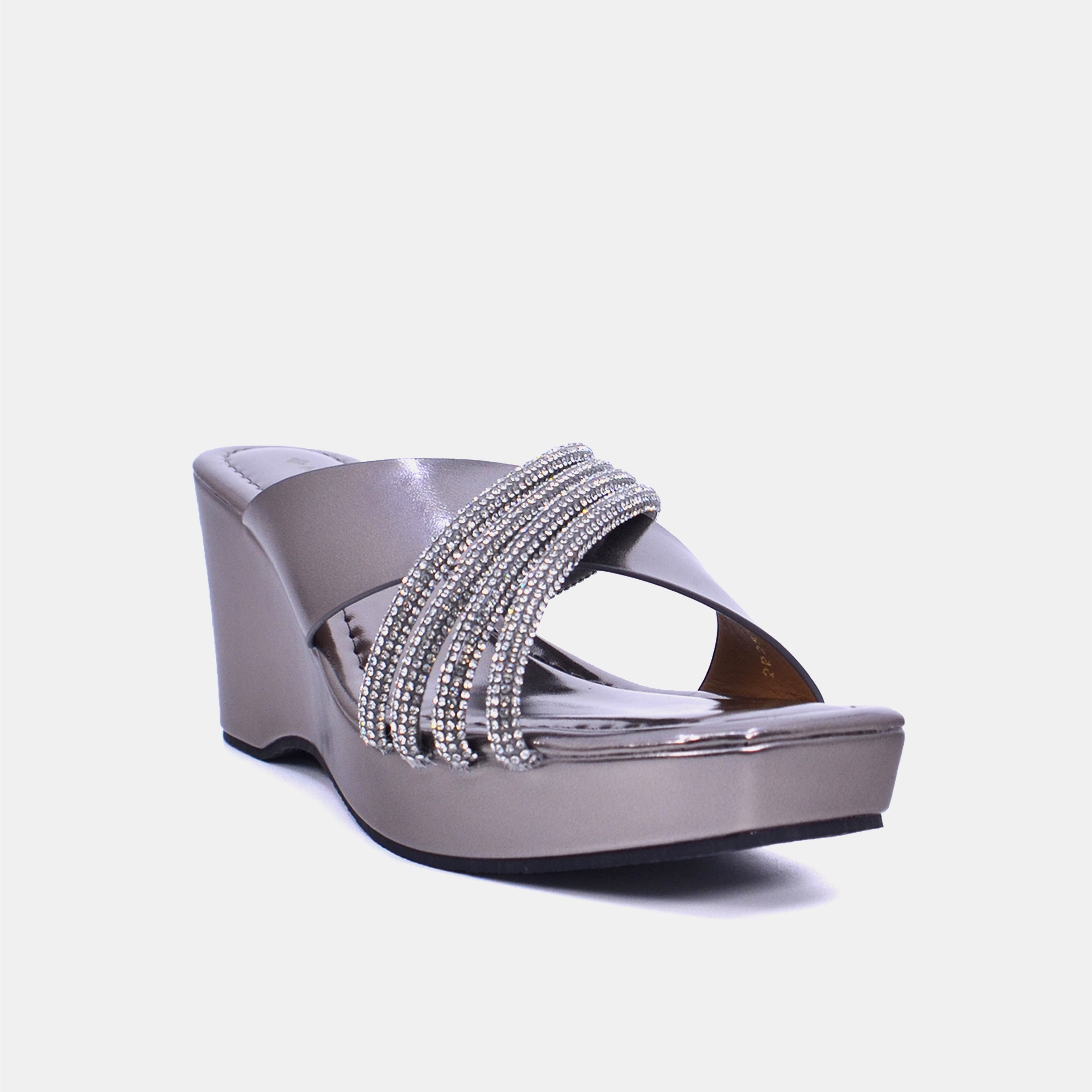Mynaal Women's wedge heel sandal-2B2531-7-Gray