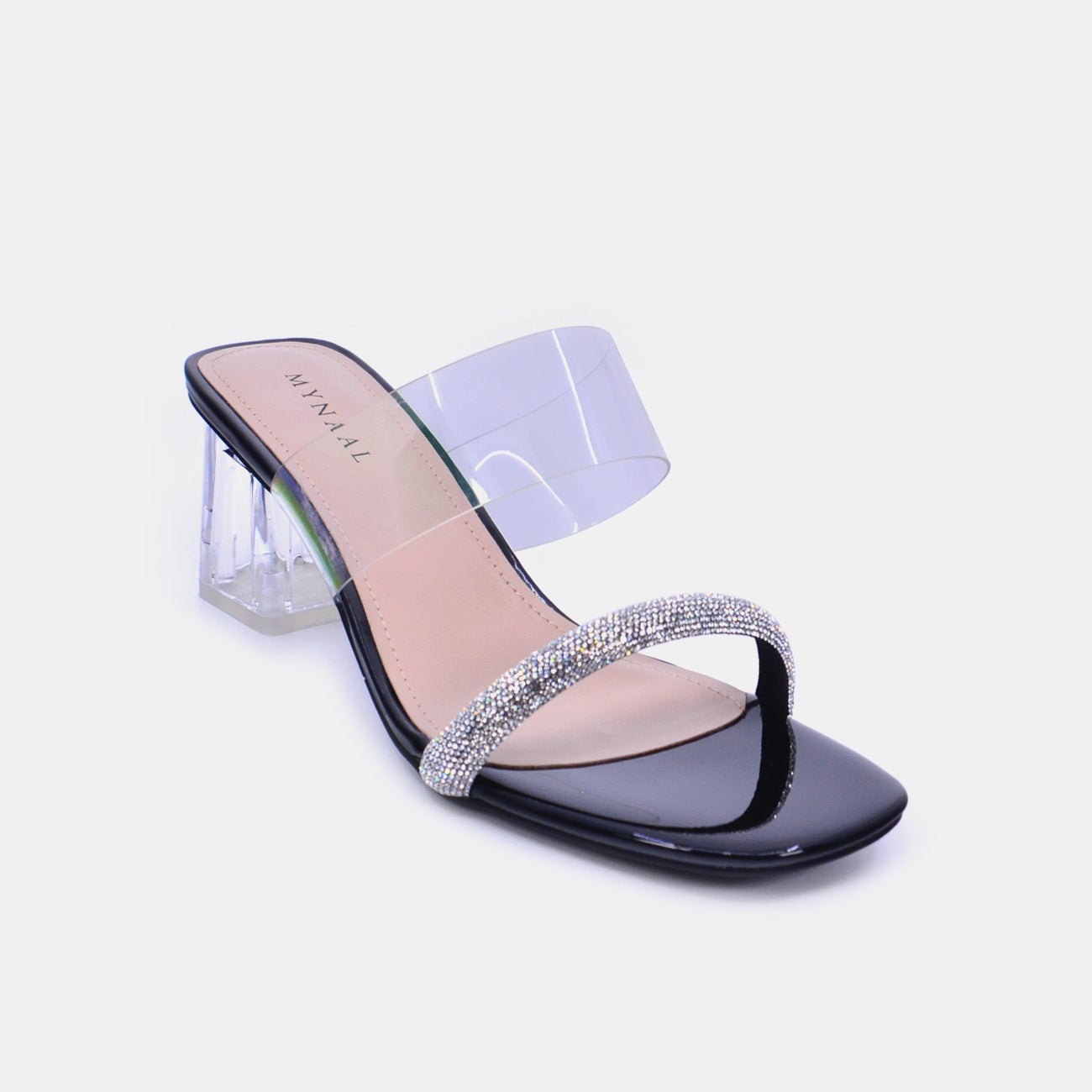 Mynaal Women's block heel sandal-6255-15-Black