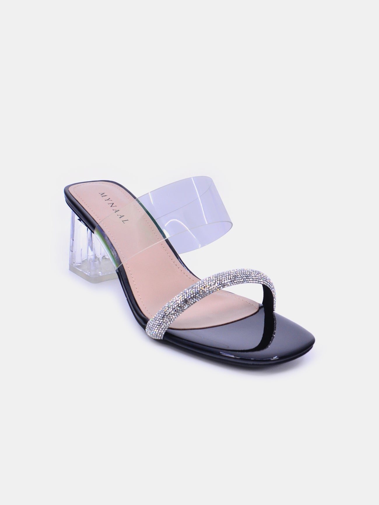 Mynaal Women's block heel sandal-6255-15-Black