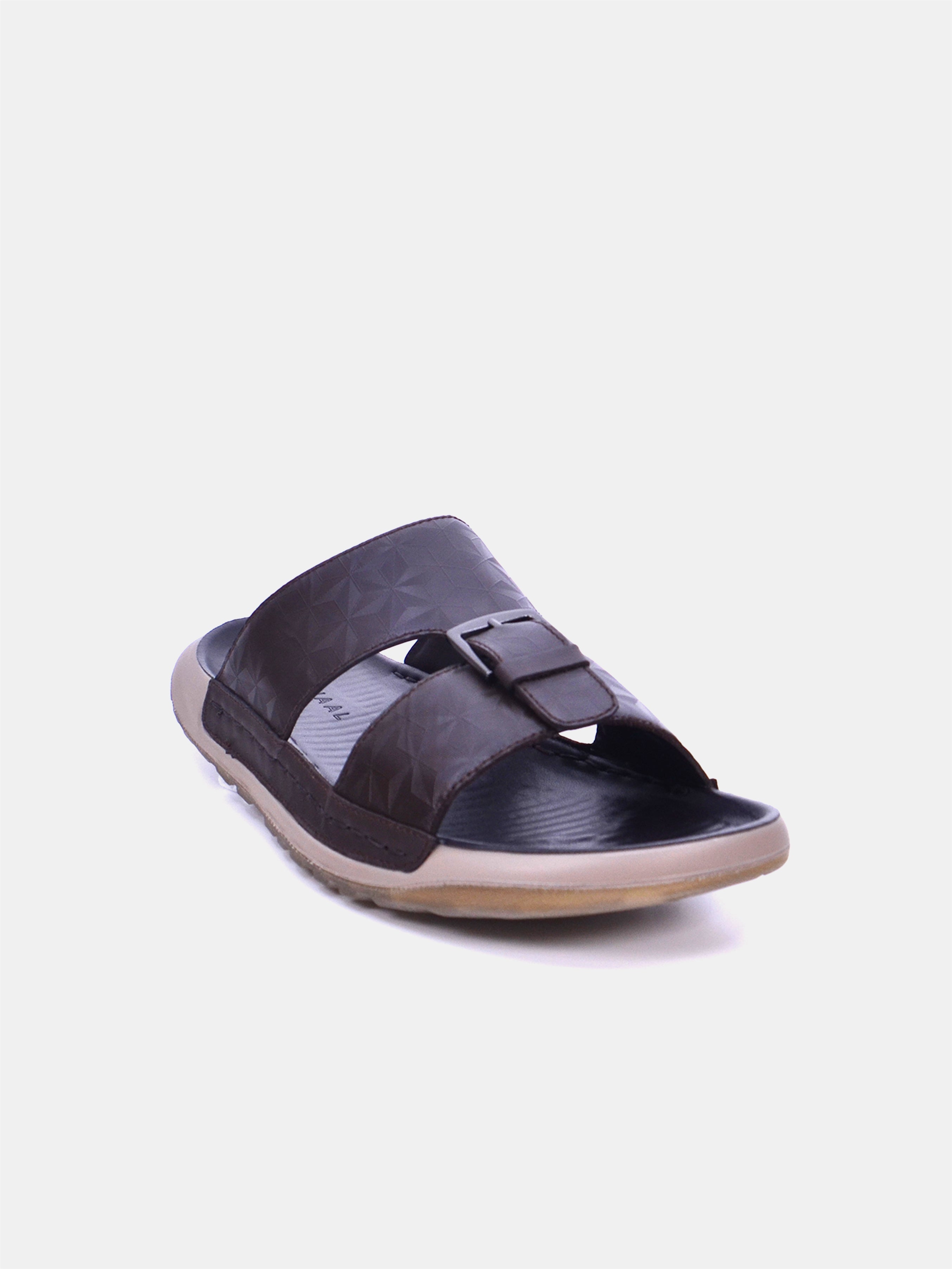 Mynaal Men's flat sandal -  23218-3  - Brown