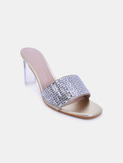 Mynaal Women's block heel sandal-18F9817-23-Gold