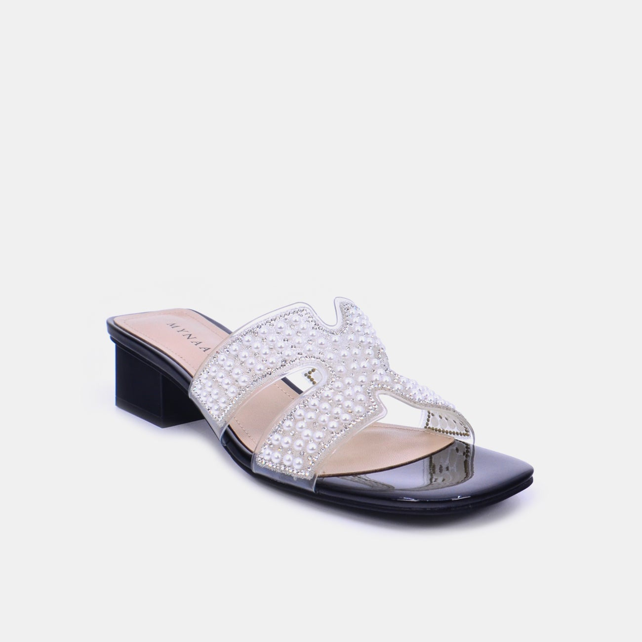 Mynaal Women's block heel sandal-3103-70-Black