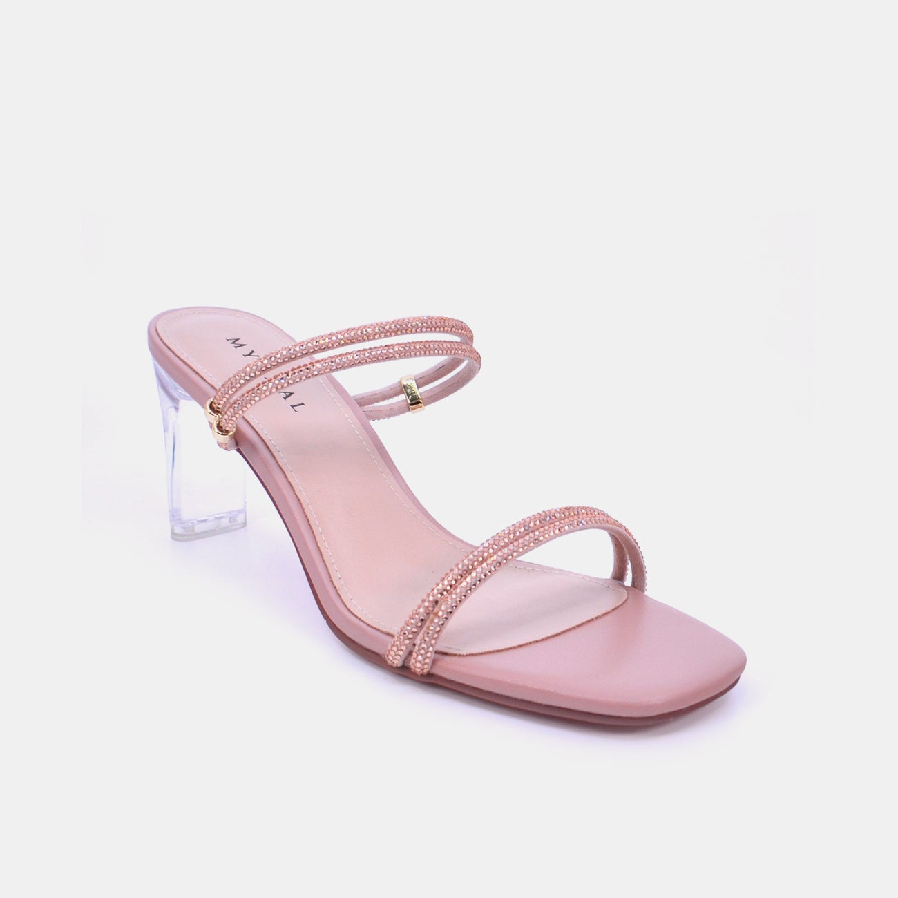 Mynaal Women's block heel sandal-F103-6-Pink