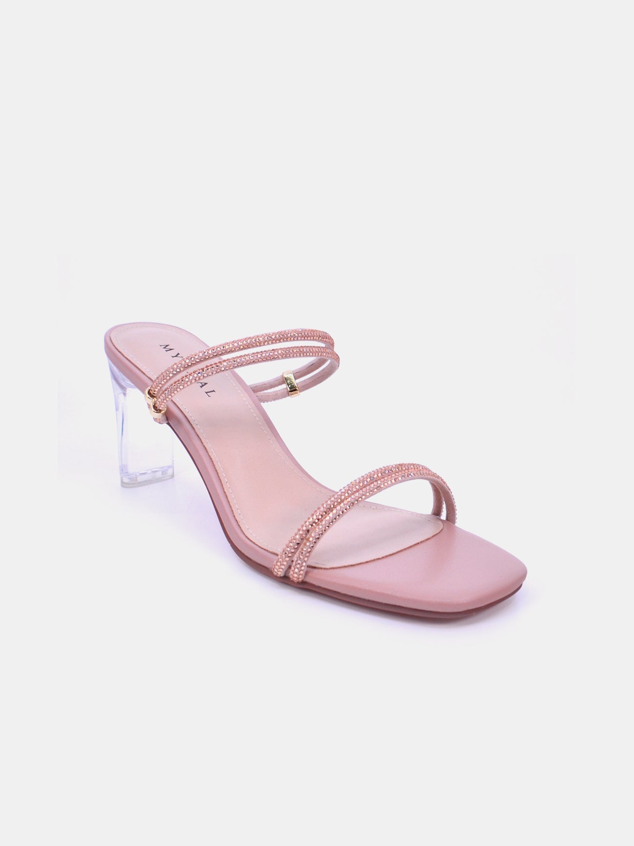Mynaal Women's block heel sandal-F103-6-Pink