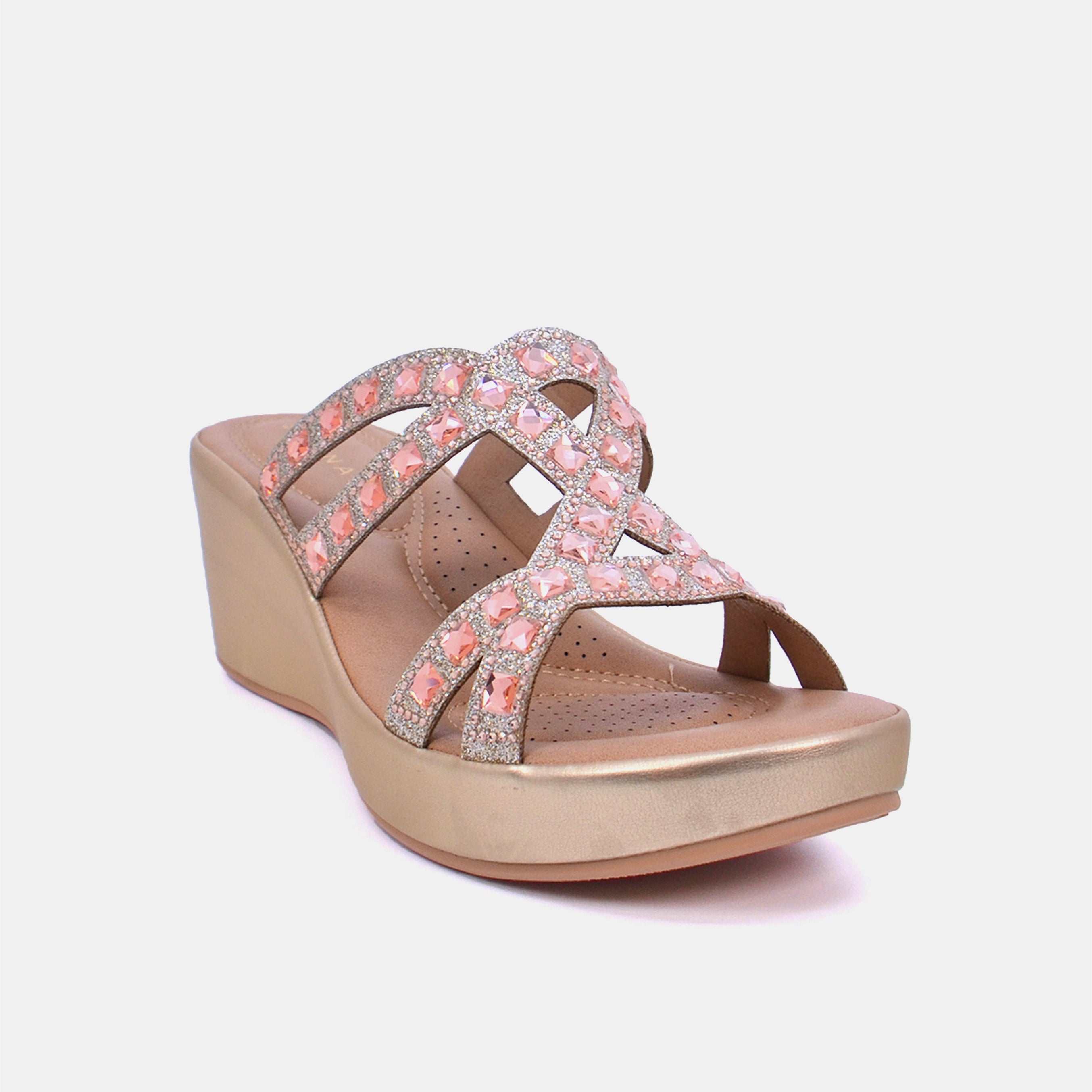 Mynaal Women's wedge heel sandal-3F8730-96-Gold