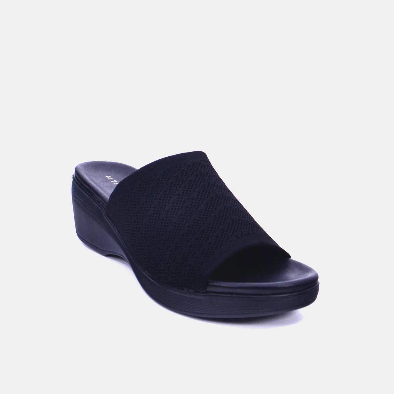 Mynaal Women's wedge heel sandal-23AWZ764-Black