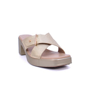 Mynaal Women's block-heel sandal with buckle-414RJ60J-Gold