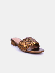 Mynaal Women's block heel sandal-23BYD011-Bronze