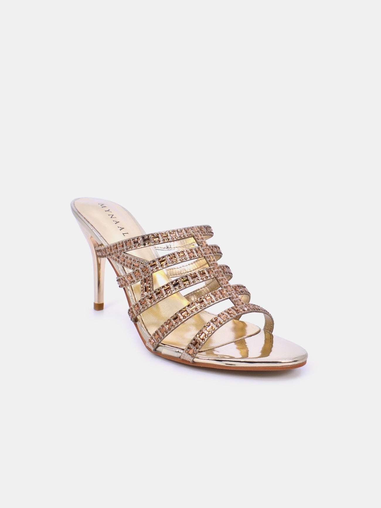 Mynaal Women's pencil heel sandal-18F9885-837-Gold