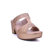 Mynaal Women's platform sandal with cutout straps-414RJ859-Gold