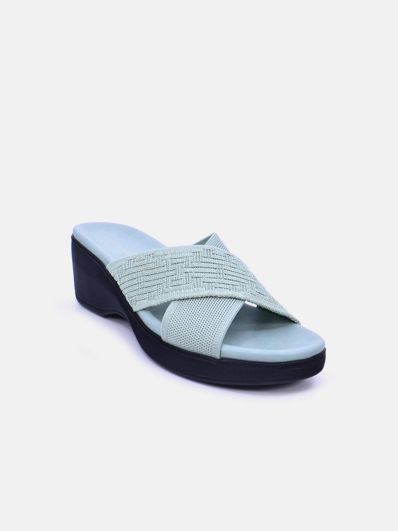 Mynaal Women's slip-on heel sandal-23AWZ763-Green