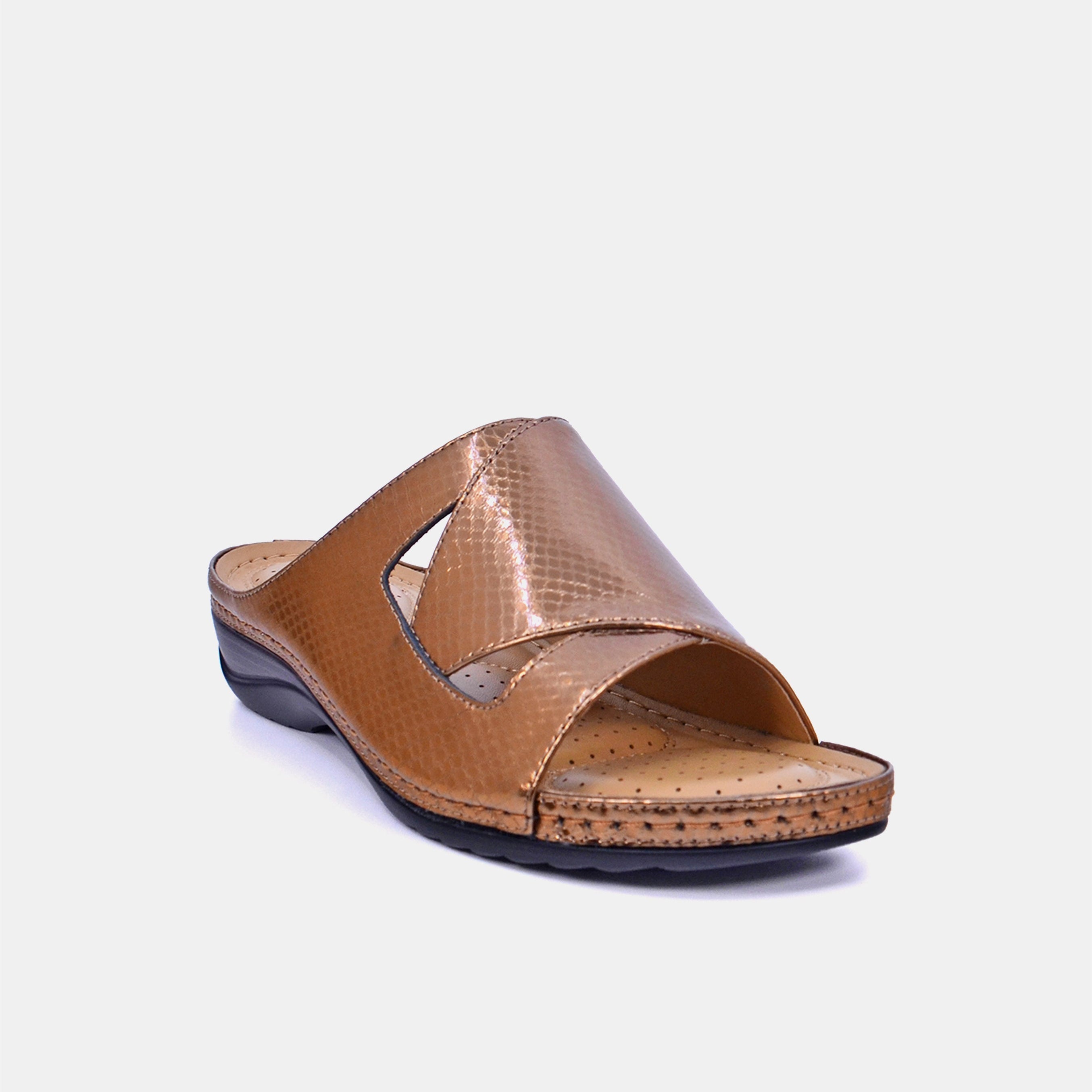 Mynaal Women's flat sandal- 88909-62 -Brown