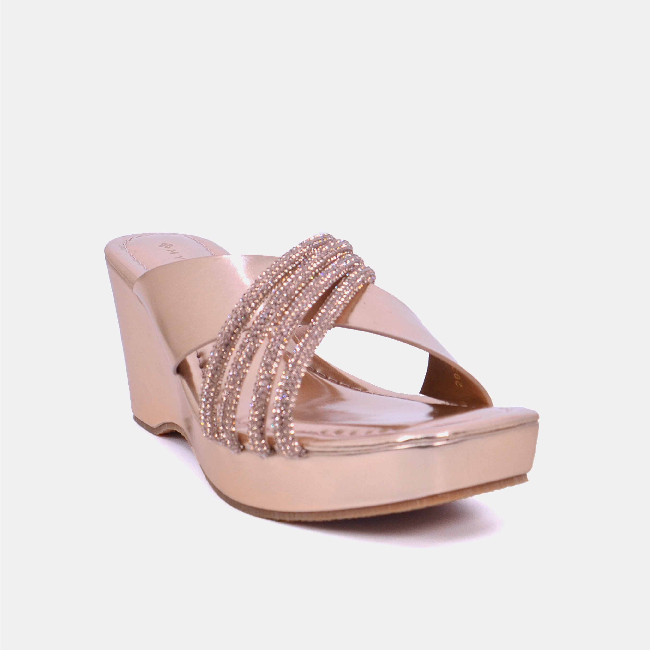 Mynaal Women's wedge heel sandal-2B2531-7-Rose-Gold