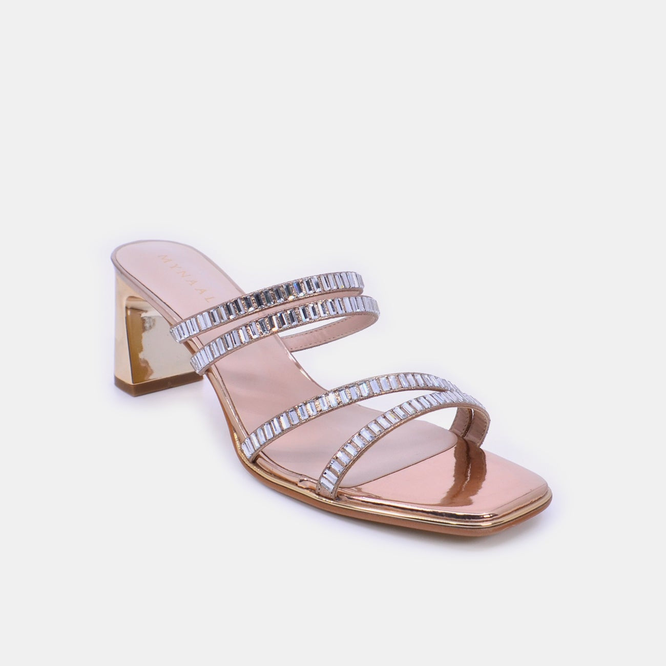 Mynaal Women's block heel sandal-18F696-19-Beige