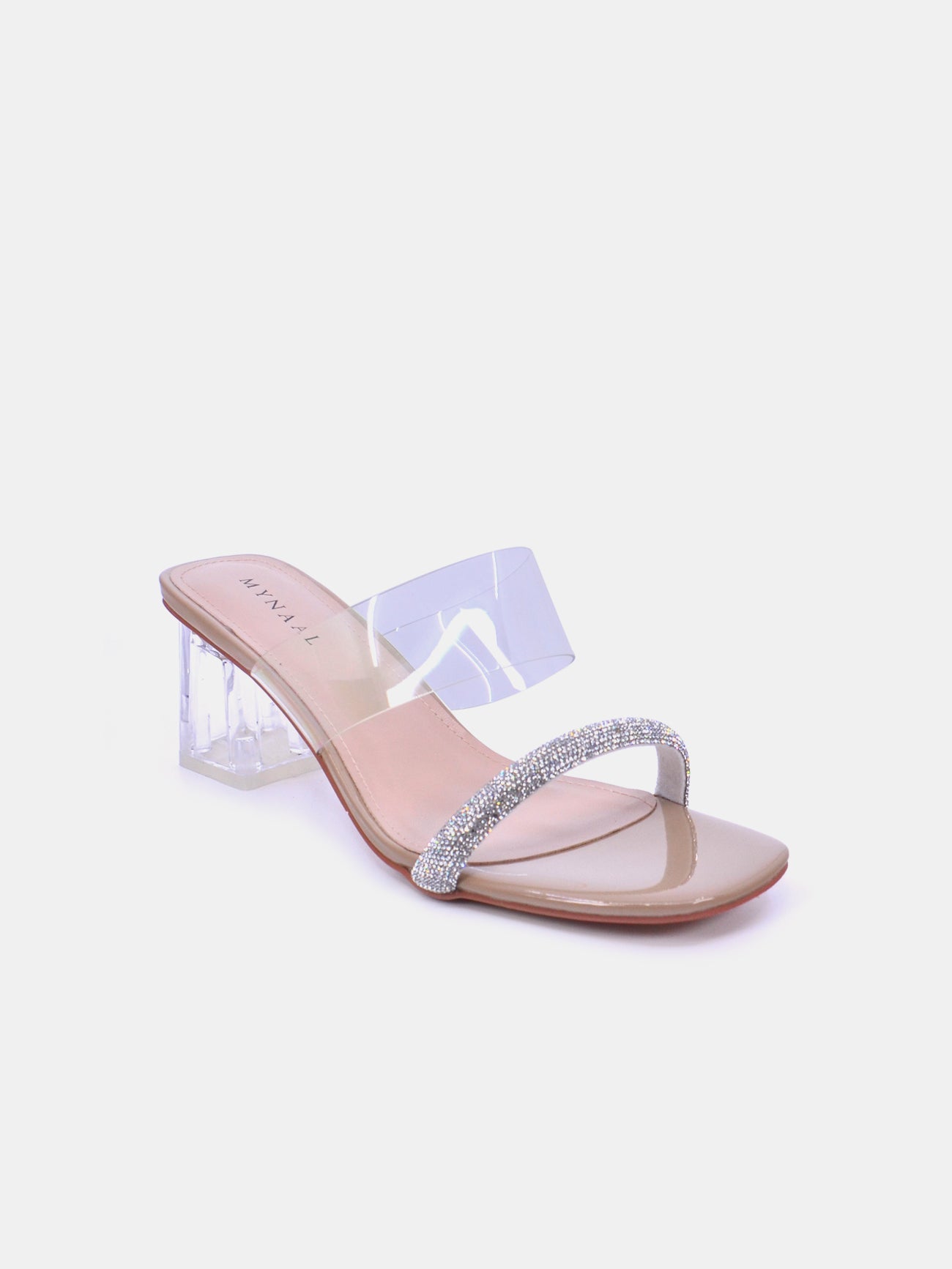 Mynaal Women's block heel sandal-6255-15-Beige