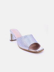 Mynaal Women's block heel sandal-18F696-20-Silver