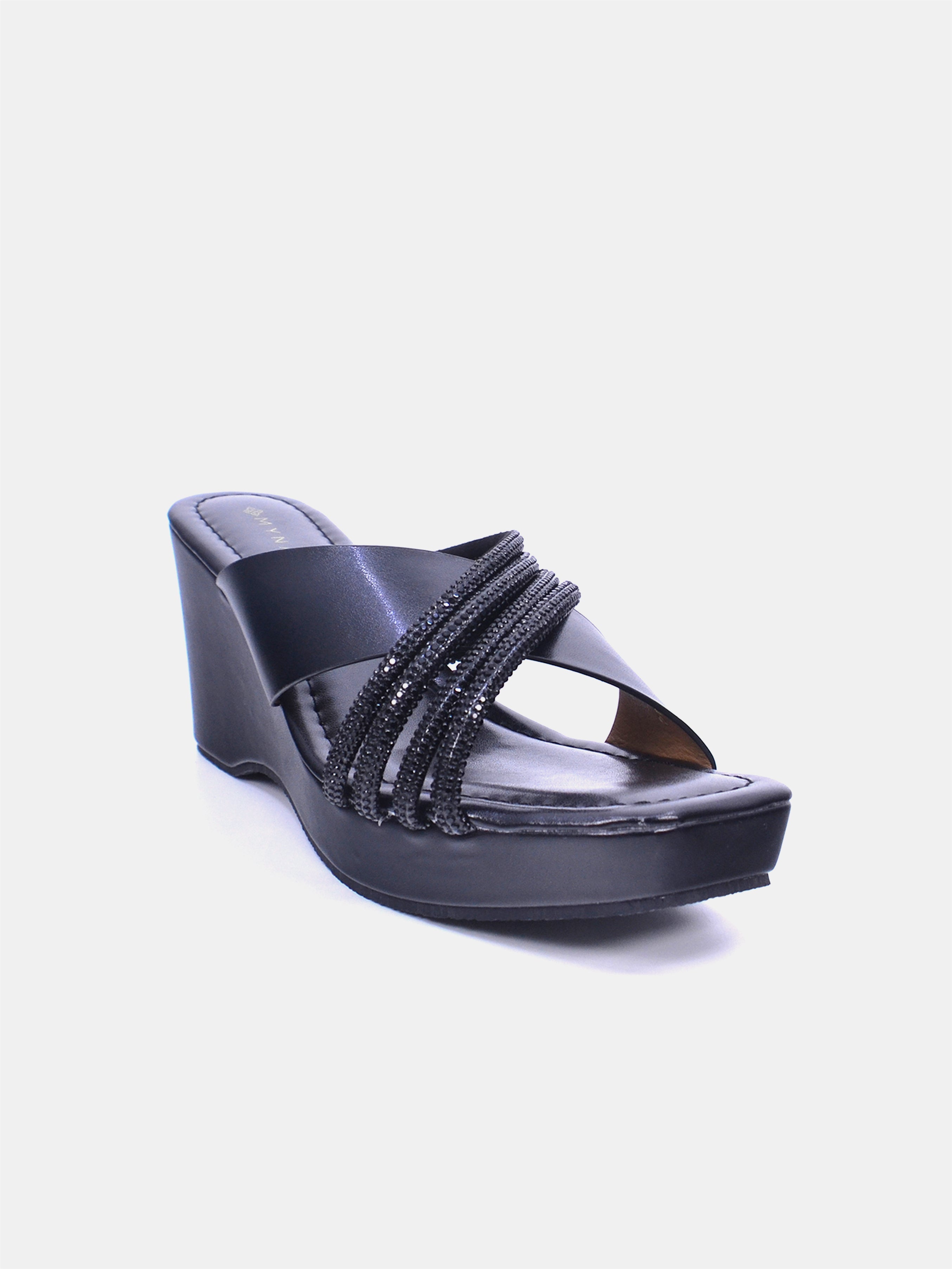 Mynaal Women's wedge heel sandal-2B2531-7-Black