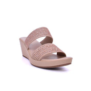 Mynaal Women's wedge sandal with embellished straps-414RC012-Gold