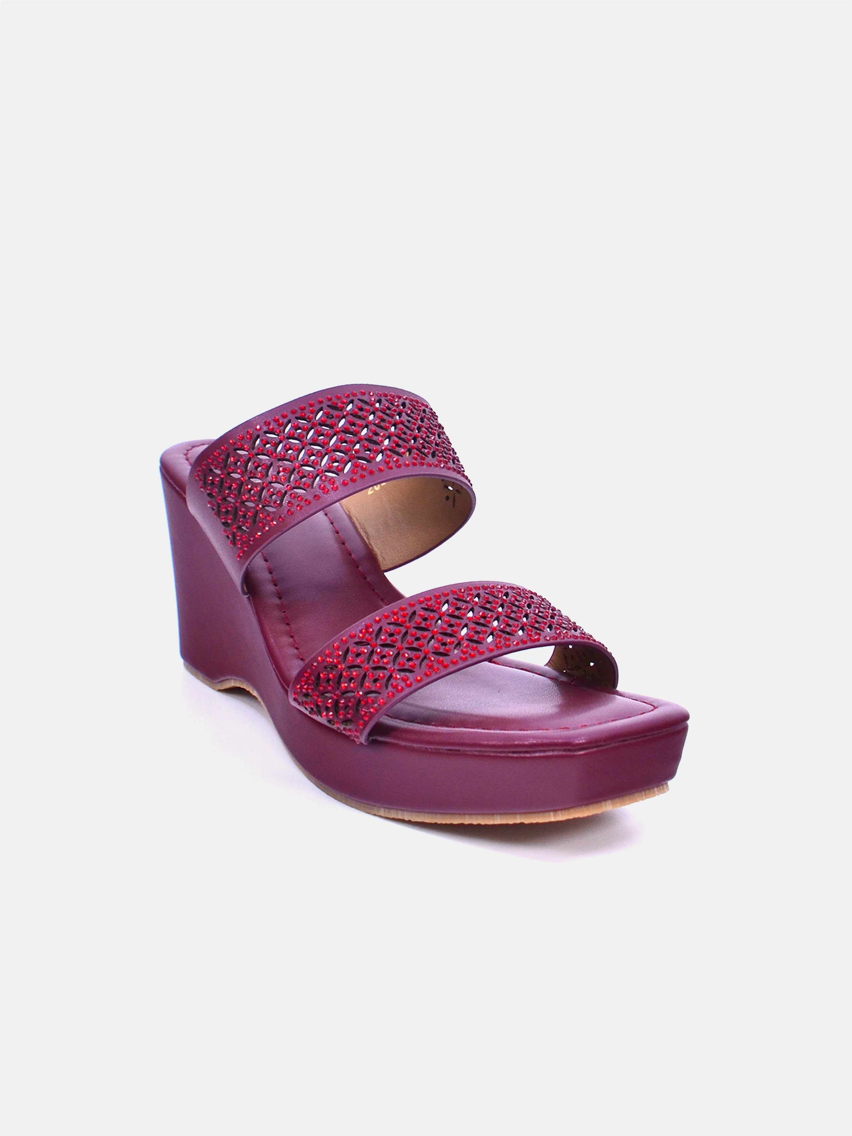 Mynaal Women's wedge heel sandal-2B2531-126-Maroon