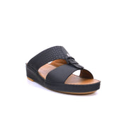 Mynaal Men's flat sandal - B121 - Black