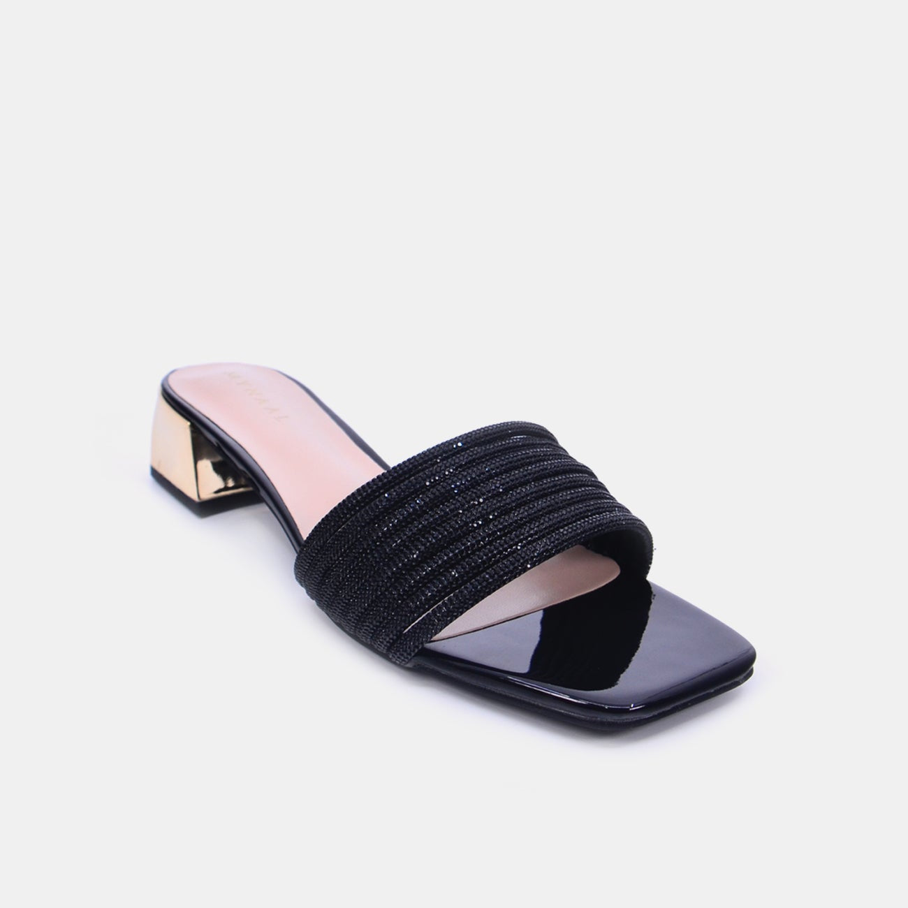 Mynaal Women's block heel sandal-18F4088-13-Black