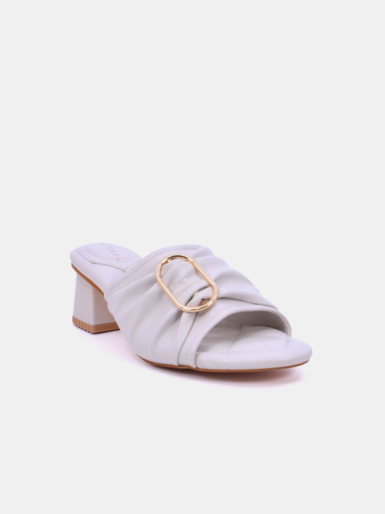 Mynaal Women's block heel sandal-23BJH185-Beige