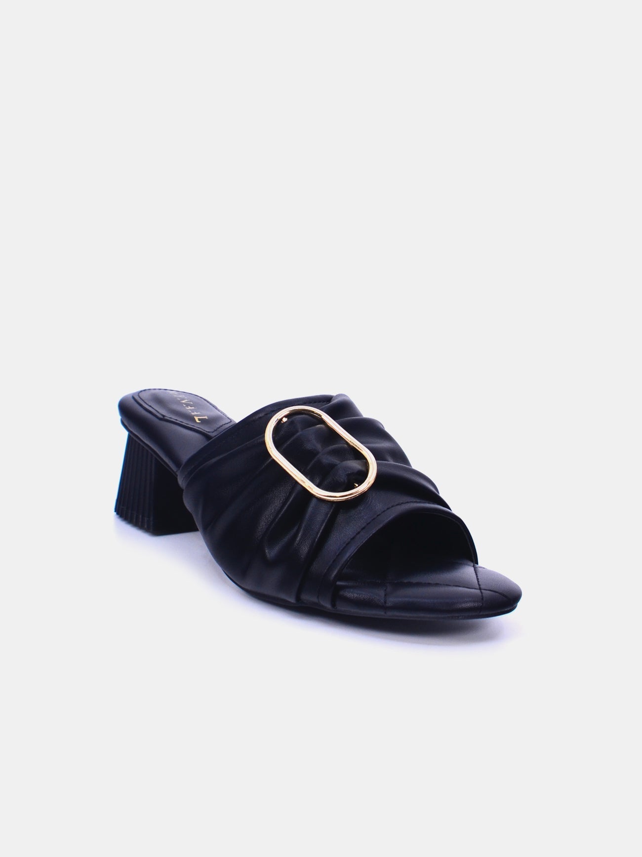 Mynaal Women's block heel sandal-23BJH185-Black