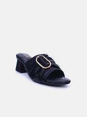 Mynaal Women's block heel sandal-23BJH185-Black