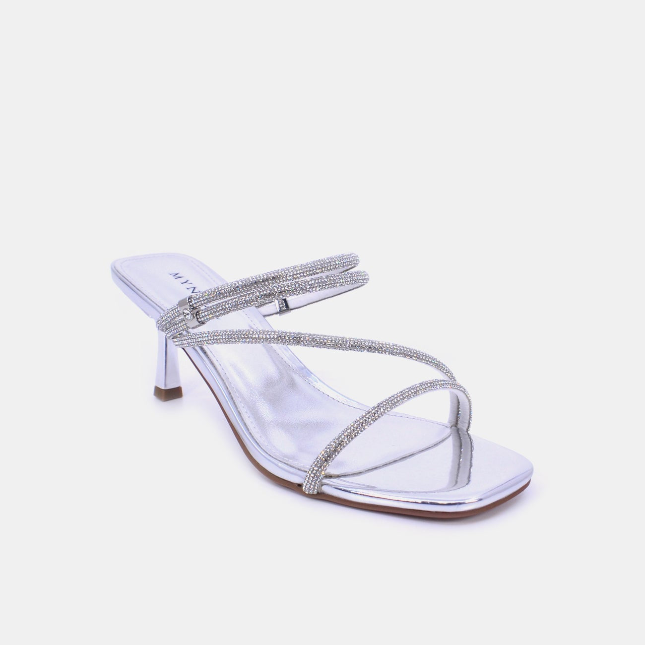 Mynaal Women's pencil heel sandal-18F8845-10-Silver