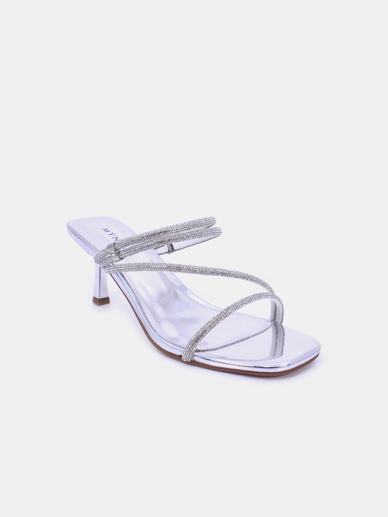 Mynaal Women's pencil heel sandal-18F8845-10-Silver