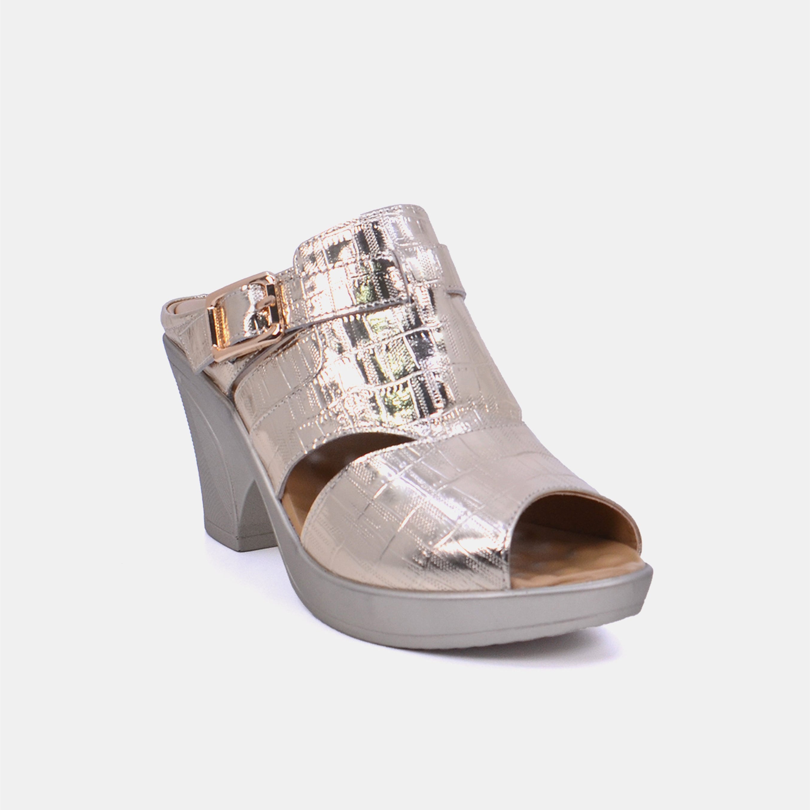 Mynaal Women's platform heel sandal- 19017-61 -Gold