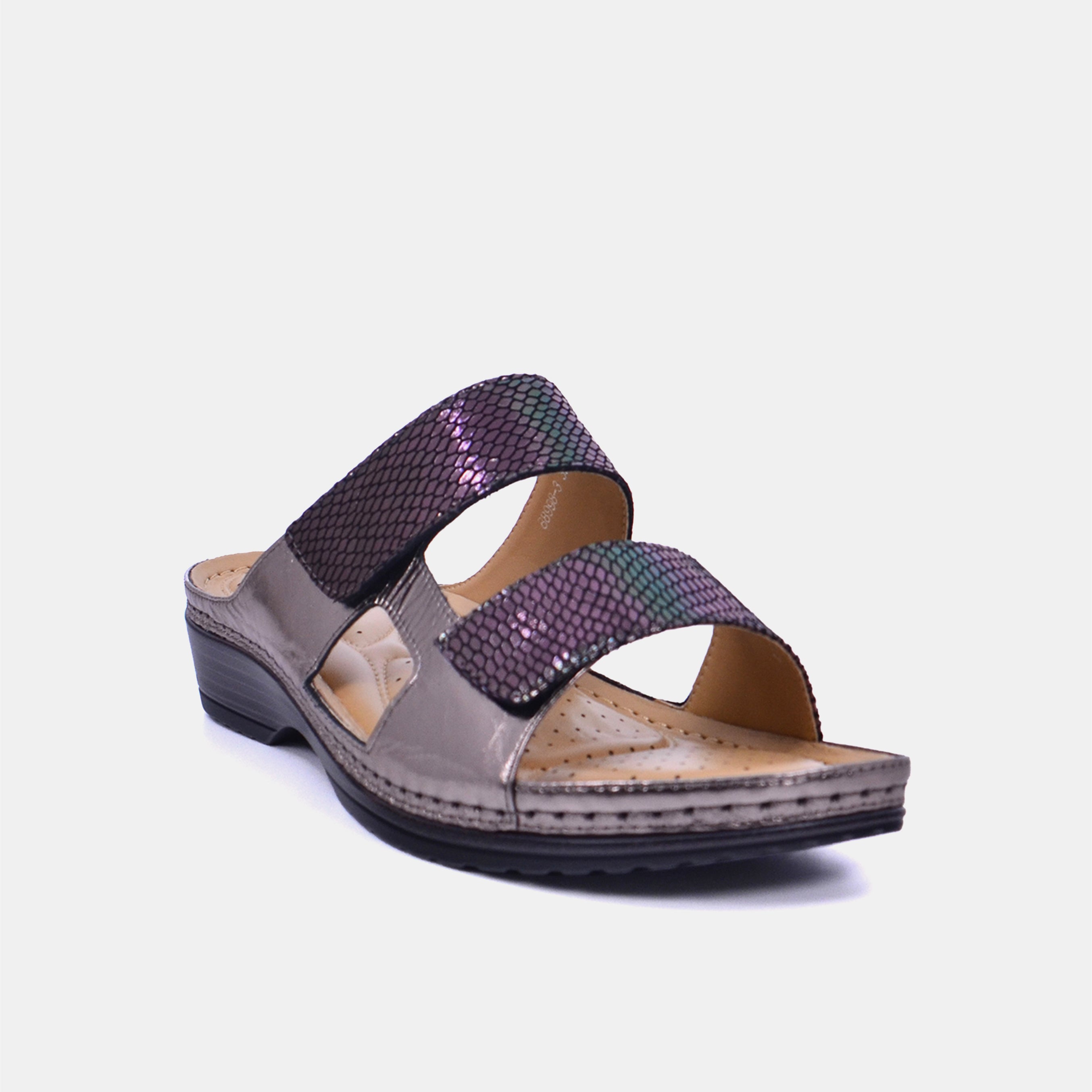 Mynaal Women's flat sandal- 30059-13 -Gray