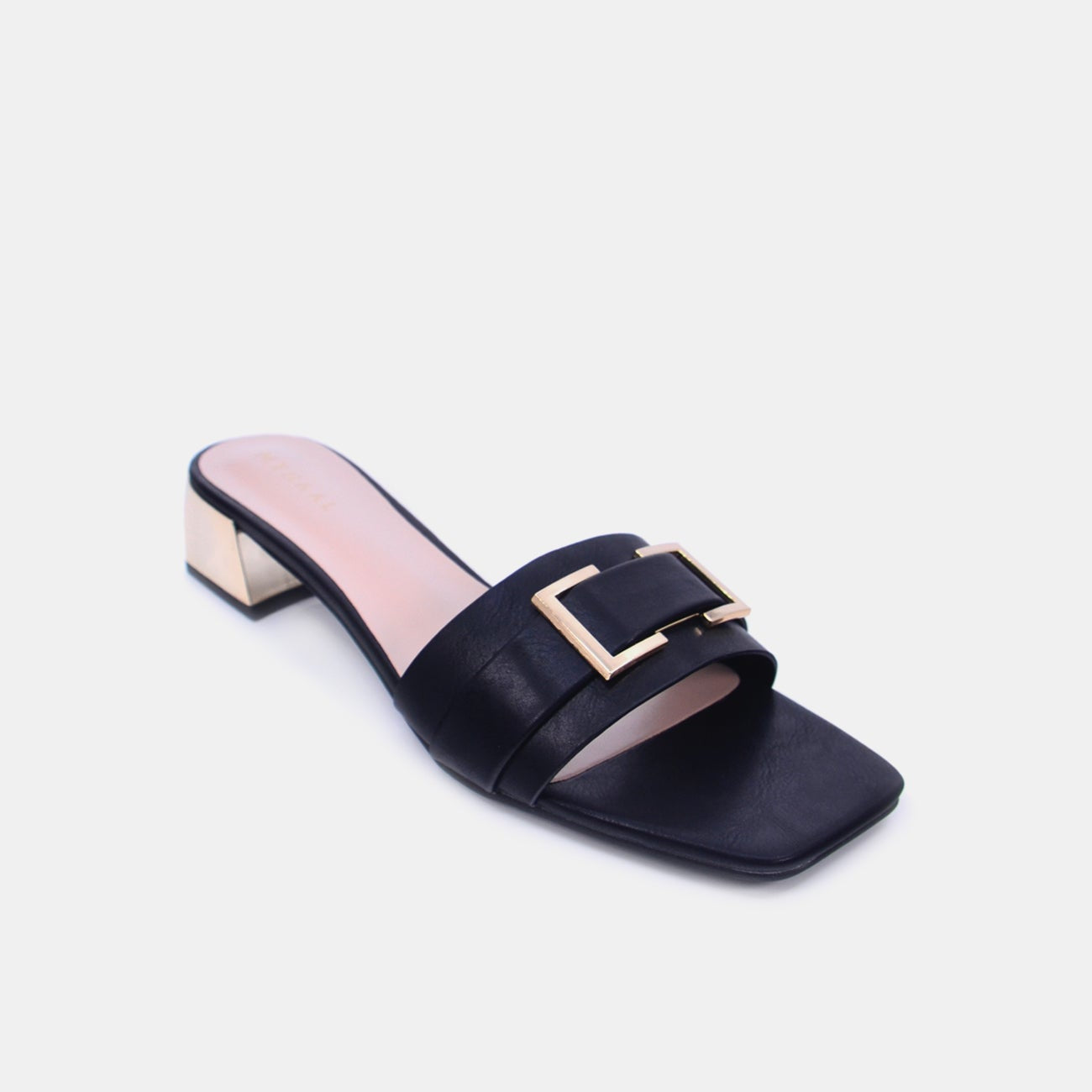 Mynaal Women's block heel sandal-18F4088-8-Black