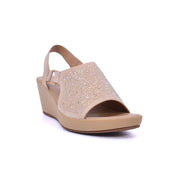 Mynaal Women's wedge sandal with embellished straps-414RC013-Gold